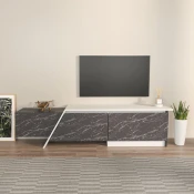 HANAH HOME TV polica Zonas Grey White