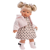 Lutka Llorens - Roberta, s haljinom sa srcima, 33 cm