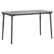 Vidaxl Vrtna miza Črna 80 x 40 x 45 cm poli ratan