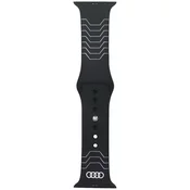 Remen Audi Strap Geometric Pattern silikonski remen za Apple Watch 40/41/42mm crni (AU-SR-AW40-42-GT/D3-BK)