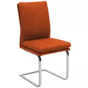Novel NIHAJNI STOL, kovina, tekstil oranžna, barve kroma