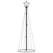 Vidaxl Novoletna jelka stožec 108 pisanih LED lučk 70x180 cm