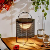 Lindby LED solarna luč za teraso Achilleas, RGBW, črna - Sodobni - Kovina