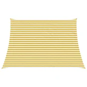 Jedrilica za suncevu sjenu Žuta i bijela 3 / 4 x 3 m HDPE