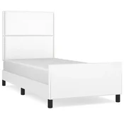 Okvir za krevet s uzglavljem bijeli 100x200 cm od umjetne kože