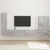 Set zidnog ormarica za TV Zidne 6 pcs Betonski sivi