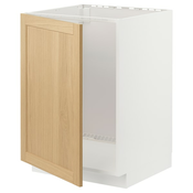 METOD Podni element za sudoperu, bela/Forsbacka hrastovina, 60x60 cm