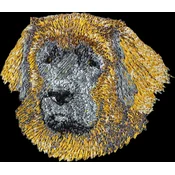 shumee Leonberger - našitek v obliki psa, vezen našitek, edinstven okras za nahrbtnik znamke Art-Dog