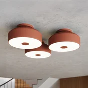 SOLLUX LIGHTING Stropna svetilka CLARO, okra, O 30 cm, kovina, 4 x E27 - Dnevna soba/jedilnica - oker, bela