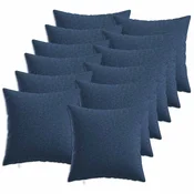 Vidaxl Prevleka za blazino 12 kos HEERLEN Modra 45 x 45 cm Blago