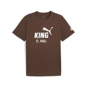 Mens Puma FC St. Pauli KING Logo T-Shirt, Brown, Size XXS, Sport