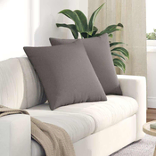 Jastucici za sofu 2 pcs Sivo-smeda 80 x 80 cm tkanina