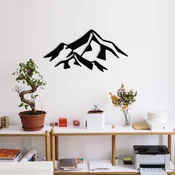 Opviq Zidna dekoracija Mountain 1, 80x40 cm, 1.2mm, Crna