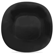 shumee Črni plitki stekleni krožnik LUNA 26,5 cm