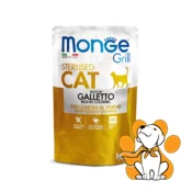 Monge Grill Sterilised Cat, Cockerel 85g, Sos Sa Mesom Petlica Za Macke