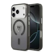 Maska Guess IML Gradient Triangle Logo MagSafe za iPhone 17 Pro crna