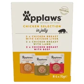 Applaws Chicken Selection Vrecica za macke, pileci izbor u želeu 6 x 70 g