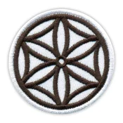shumee Našitek rozete Highlander - Folk - belo ozadje - Prišitje - Vezeni našitek/značka/emblem