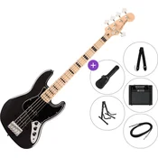 Fender Squier Affinity Series Active Jazz Bass V MN SET 2 Black Metallic 5 strunska bas kitara