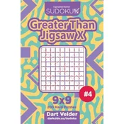Sudoku Greater Than Jigsaw X - 200 Hard Puzzles 9x9 (Volume 4)