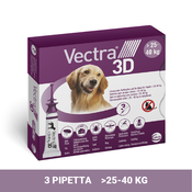 Vectra 3D otopina za pse 3 x 4,7 ml pipete za velike pse (>25 - 40 kg, ljubicaste)