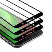 Cadorabo CADORABO Honor 9S/Huawei Y5P - Zaščitna folija v transparentno s čarno - 3-pack Kaljeno steklo za zaščito zaslona s trdoto 9H in 3D dotikom, (20553153)