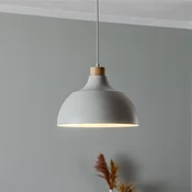 TK Lighting Visoka svetilka Kaitt, bež, O 34 cm, leseni detajl - Dnevna soba/jedilnica - Skandinavski - bež, svetlo lesno - Kovina