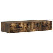 Vidaxl Stenska stranska miza Dimljen hrast 87,5 x 34,5 x 17 cm