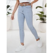 Damskie jeansy skinny BLUEVIBE niebieskie Dstreet