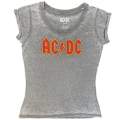 AC/DC Burnout Logo Charcoal Grey M Ženske Majica