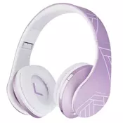 Djecje slušalice PowerLocus - P2, bežicne, bijelo/ljubicaste