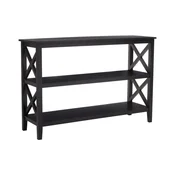 Črn regal iz masivnega bora 120x81x40 cm Heritage – Premier Housewares