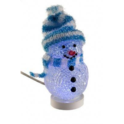 USB dekorativni snežak modre barve