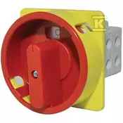 slomart Zaklepno krmilno stikalo, za montažo na ploščo, možno zavarovanje s 3 ključavnicami (5-8mm), rdeč gumb, 0-I (vklop-izklop), 16A, 3-polno, IP40 T0-Ł S16JU1103 A6R