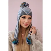 Womens cap Eunika K322 graphite with long ears