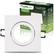 LUMILED Halogenska vgradna stropna svetilka kvadratna, premična, GU10, MR16, bela, TRIAM