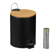 Northix Smetnjak na pedala 5 l Softclose z bambusovim pokrovom
