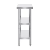 VEVOR Delovna miza za pripravo hrane 356x61x864 cm iz nerjavečega jekla