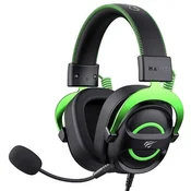 Havit H2002E gaming slušalke, črno-zelene