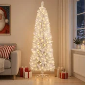 Umetno vitko božično drevo 180 cm 300 LED Toplo bela
