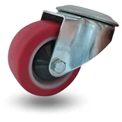Vrtljivo kolesce 80 mm 150 kg JPPU 0805 RDEČA poliuretanska