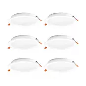 Osram - Komplet 6x LED vgradnih stropnih svetilk ESSENTIAL LED/18W/230V, premer 22 cm, bela