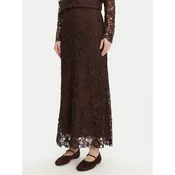 Bruuns Bazaar Midi krilo Sago Joanelle BBW4518 Rjava Regular Fit