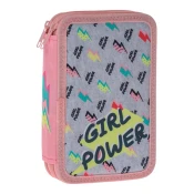 Sazio Pernica za devojcice Girl power, 2 zipa, Puna, Roze-siva