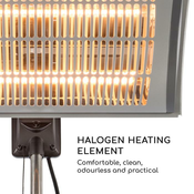 Heat Guard Focus, infrardeč grelnik za terase, IR ComfortHeat, 1000/2000 W, siva barva (HHG8-HeatGuardFocus)
