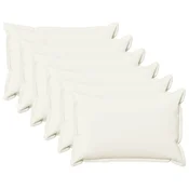 Vidaxl Prevleka za blazino 6 kos HOUTEN Bela 40 x 60 cm Lažni lanu