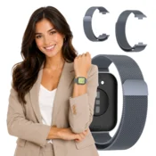 Pašček za Huawei Watch Fit 5/5 PRO, kovinski pašček, siv, trpežen