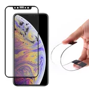MG Full Cover Flexi Nano Hybrid zaščitno steklo za iPhone 12 mini, črna