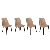 Hanah Home Set stolica Alfa-433 V4, 75x62x102 cm, 4 komada, Bež