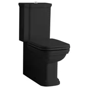 KERASAN KERASAN WALDORF Črno-Krom WC Kombi, Klasična Eleganca s Sodobno Funkcionalnostjo